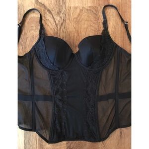 Victoria’s Secret Black Corset with Straps 34C